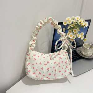 Mùa hè công suất lớn cầm tay vai túi có thể thu vào dây rút túi tươi in nách túi - Product Image 2