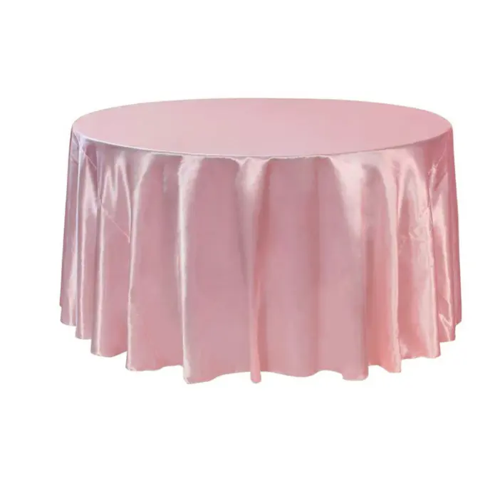 Großhandel hochwertige Satin Tischdecken rosa Lamour Satin Tischdecke für Veranstaltungen