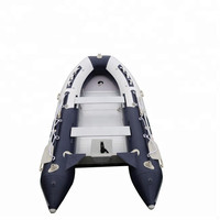 Bateau de pêche en caoutchouc gonflable pliable stable de 12.5 pieds avec plancher en aluminium à la dérive Yacht de sport pour 6 personnes