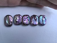 Violet blanc couleur carré oblong Rectangle Style baroque perle d'eau douce en vrac pour bijoux à bricoler soi-même perles