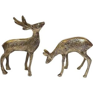 PARIJAT HANDICRAFT's Art Déco Laiton Cerf Statue Énergétique Environnement Showpiece for Longevity Home/Office Decor Gift - Product Image 2