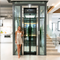 Ascenseur domestique à traction pour bâtiment intérieur, pour villa résidentielle extérieure à 4 étages, ascenseur pour passagers