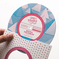 Gran oferta, impresión en relieve personalizada, regalo de agradecimiento, papel de grabación, tarjeta de felicitación para la tarjeta de amor Record