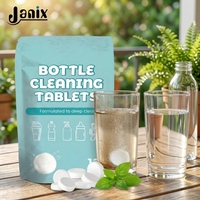 Tablettes nettoyantes effervescentes écologiques de qualité alimentaire multi-usages pour le nettoyage des bouteilles et des tasses, service de logo personnalisé