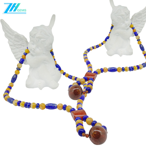 Colgante cuadrado amarillo de abejorro y ámbar Lapislázuli <span class=keywords><strong>Pietersite</strong></span> facetado naranja granate collar de piedras preciosas de moda - Product Image 6