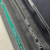 Tissu sergé uni en polyester/viscose 80/20 pour costumes masculins, tissu pour thobe arabe, tissu de confection