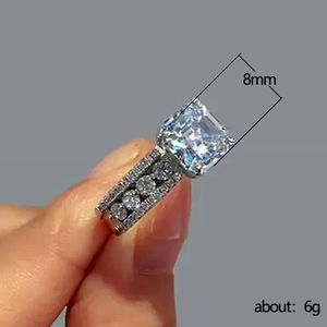 Anello nuziale scintillante da donna, elegante gioiello da sposa alla moda - Product Image 5
