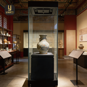 Minimalist LED Display Case Custom with Full Height Glass Invisible Seams and Advanced Anti Reflection Coating for Gallery - Product Image 2