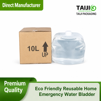 Seau à eau pliable portable de 10 L en PE de qualité alimentaire pour le camping, les situations d'urgence et l'utilisation domestique, grande capacité