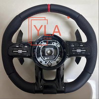 Volant en fibre de carbone forgé YLA pour Benz W206 W205 W204 W222 W223 W213 W177 W463 AMG GT GLS63 GLE63 SL63 G63 A45 C63 E63