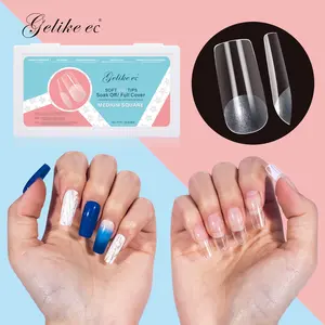 gelike ec nail supplies refill gelly tips soft gel XL coffin stiletto full cover gel x nail tips