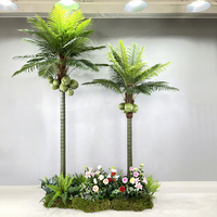 Palmier artificiel en plastique en pot, décoration de paysage tropical, verdure 100cm-200cm, accessoires de photographie extérieure pour mariage