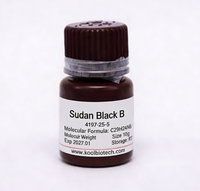Colorant noir du Soudan B Koolbio professionnel (Modèle KB4627) de qualité laboratoire CAS 4197-25-5 pour l'analyse lipidique et histologique 5g/25g/100g