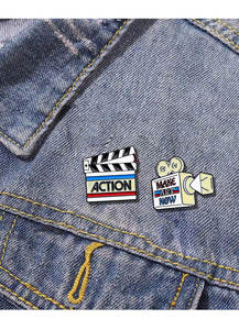 电影道具爆米花搞笑胸针电影粉丝合金徽章电影礼品珐琅别针 - Product Image 5