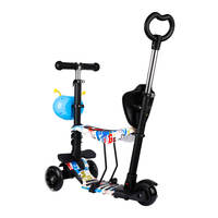 Vente en gros Scooter d'équilibre personnalisé avec main de poussée Scooter pour enfants Design 3 roues haute qualité avec panier