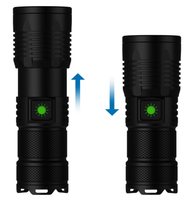 Nouveau modèle de lampe de poche LED laser blanche à charge rapide USB, lampe de poche extérieure multifonctionnelle à longue portée