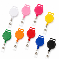 Porte-badge rétractable personnalisé en gros avec logo, en vrac, en ABS et PVC, pour cartes d'identité, pour le personnel de bureau et les infirmières
