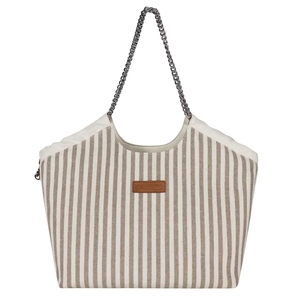 Bolsa de playa reutilizable con logotipo personalizado, bolsa de compras de lona de algodón con asa, impresa con logotipo personalizado. - Product Image 2