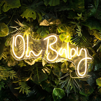Enseigne lumineuse LED néon 3D personnalisée par le fabricant, logo lumineux, bande lumineuse flexible en silicone, enseigne pour restaurant, salon, décoration murale