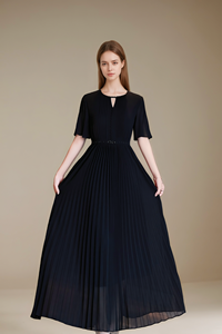 <span class=keywords><strong>Vestido</strong></span> elegante y modesto de noche acampanado, maxi <span class=keywords><strong>vestido</strong></span> plisado de manga corta de talla grande para invitados de <span class=keywords><strong>boda</strong></span>, traje de fiesta para madre de novia y banquete - Product Image 2