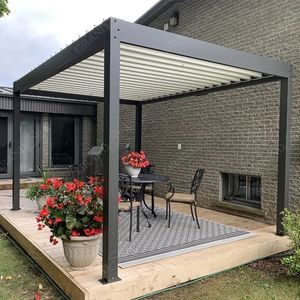 Vente en gros d'usine <span class=keywords><strong>Pergola</strong></span> de jardin extérieur <span class=keywords><strong>Pergola</strong></span> en aluminium motorisée d'extérieur à persiennes bon marché - Product Image 1