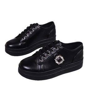 Autumn New Thick-Soled Lace-Up Rhinestone Casual Shoes Large Size Platform Sports Shoes for Women Wholesale 43 - Product Image 5