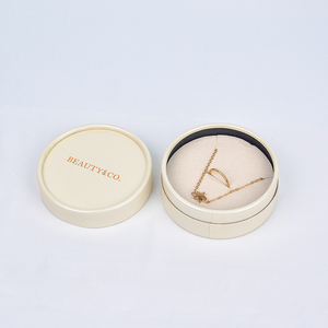 Custom Eco Friendly Kraft Paper <strong>Round</strong> <strong>Jewelry</strong> Boxes Vintage Style Earrings Necklaces Bracelets Rings Packaging <strong>Box</strong> - Product Image 5