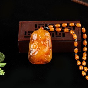 Collana con maglione con ciondolo in cera d'ambra d'api mamma regalo fatto <span class=keywords><strong>a</strong></span> <span class=keywords><strong>mano</strong></span> giallo ambra collana di bigiotteria - Product Image 6