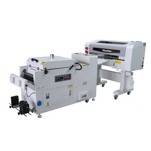 Impresora de tinta blanca directa a película, máquina de impresión de inyección de tinta de transferencia de calor offset de plastisol, impresora XP600 DTF con agitador y secador