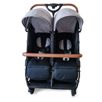 Poussette Double pour enfant, en forme de poussette simple et pliable, compacte, Double face, pour bébés