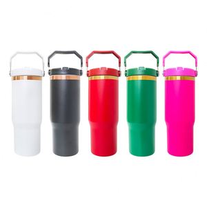 Best Value Gifts 30oz Flip Straw Stainless Steel Gold Copper Coated Tumblers Double Walled Water Bottle for Laser Engraving - Product Image 1