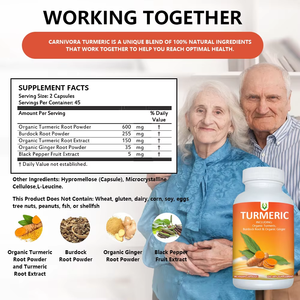 Custom Brand Organic Turmeric Capsules Dietary <b>Supplement</b> for Adult Bone & Joint Health Not for Pregnant Women - Product Image 2