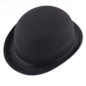 Bowler Hat <b>Costume</b> <b>Cosplay</b> Party Fancy Black Bowler Hat <b>Costume</b> Church Hat Halloween <b>Costume</b> - Product Image 1