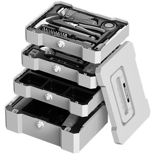 Coffret d'outils de perceuse électrique KOMAX, outils électriques multifonctionnels pour la réparation de matériel domestique, outils électriques universels complets - Product Image 1