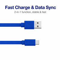 Cable USB-A a USB-C de Carga Rápida 5A 60W, 2m, Resistente, Trenzado, PVC, Conductor de Cobre Puro para Teléfonos Móviles y Tabletas