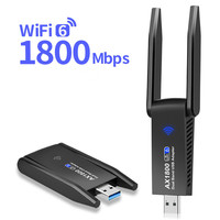 Venta caliente USB Wifi 6 AX1800M Adaptador de doble banda 5G USB 3,0 Antena Combo Wlan Stick Dongle inalámbrico Adaptador USB externo