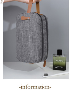 Trousse de Toilette de Voyage pour Hommes en Gros, Suspendable, Double Couche, Grande Capacité, Portable, en Tissu Oxford Imperméable pour Cosmétiques et Maquillage - Product Image 6