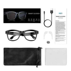 Gafas Inteligentes Android IOS M01 con Función de Grabación de Cámara, Cámara Transparente AC, Wifi, IA, Traductor, 2026 - Product Image 1