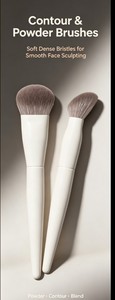 DailyQueen Ensemble de 19 pinceaux de maquillage en bois blanc de luxe, poils synthétiques ultra doux, professionnels pour le visage, les yeux et le correcteur - Product Image 3