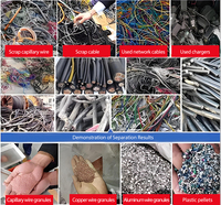 Granulateur automatique de fils torsadés pour usine de recyclage de câbles usagés, moteur haute performance 200-300 kg/jour, certifié CE, taux de séparation de 99 %