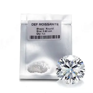 0.7mm Pink blue White D Vvs Round Cut Moissanite Price Per Carat Synthetic Diamond Moissanite loose Melee