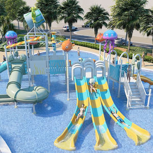 COWBOY Amusement Kids Outdoor Aqua Park Equipment Toboggan aquatique <span class=keywords><strong>intérieur</strong></span>/extérieur en fibre de verre avec mini parc aquatique pour piscine - Product Image 5