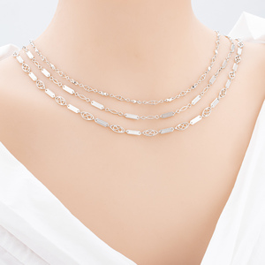 <span class=keywords><strong>C418</strong></span> chaîne en gros, plaqué or 18 carats rhodié, cuivre, fait à la main, sans nickel, résultats de fabrication de bijoux, collier de bracelet à bricoler soi-même, 1 m/lot - Product Image 4