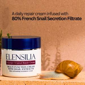 Crème Réparatrice à l'Escargot Elensilia 1,76 oz (Lot de 2) avec Peptides, Traitement Rafraîchissant pour la Peau Imprimé par Transfert Thermique - Product Image 2