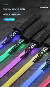 <span class=keywords><strong>Sabre</strong></span> Lumineux Étoile Scintillante à Effets Sonores et Lumières Fluides Multicolores, Jouet Cadeau pour Garçons, Vente en Gros - Product Image 5