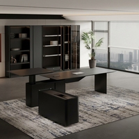 Bureau de direction moderne de luxe, réglable en hauteur électriquement, à montage sous comptoir, poste de travail minimaliste pour bureau, charge sans fil 15W