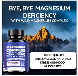 Cápsulas de Magnesio <span class=keywords><strong>Complejo</strong></span> de Alta Absorción con Suplemento de Vitaminas <span class=keywords><strong>para</strong></span> Huesos, Músculos, <span class=keywords><strong>Nervios</strong></span>, Energía y Sueño OEM&ODM - Product Image 1