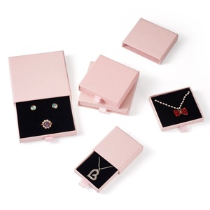 Custom Logo Necklace <b>Earring</b> Bracelet Ring Jewelry Box Packaging Drawer <b>Gift</b> <b>Boxes</b> Luxury Paper Cardboard Packaging With LOGO - Product Image 1