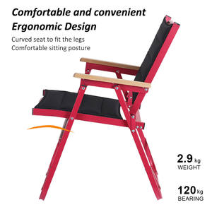 Chaise pliante de plage inclinable à siège bas en aluminium ultralégère pour le camping, vente en gros - Product Image 6