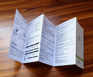 Brochure pliée en 5 volets personnalisée professionnelle, avec logo personnalisé, manuel de produit, affiche pliante, couverture souple en papier - Product Image 3